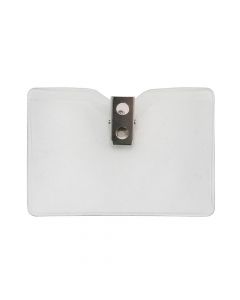 Advantus Horizontal Clear Badge Holder 3.5 x 3.0 inches with Clip 75412