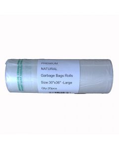 Garbage Bag   Clear Bio-Degradable      30 in x 36 in   ea-rl/20