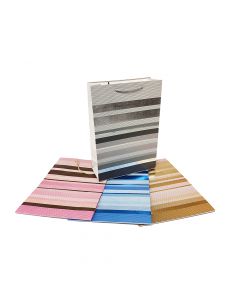 Gift Bag Horizontal Bars Matte Large Trader Dash NICY2829