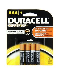 Duracell Alkaline Battery  AAA       MN2400    ea-pk/4