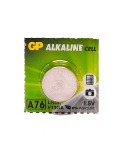 GP Alkaline Battery  A76 1.5V   (LR44)   (calc/camera)