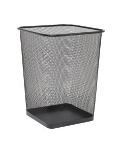 Merangue Square Black Mesh Waste Bin  14533