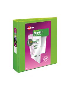 Avery Durable 3Ring Binder 2in View with Slant Ring  Green  17838