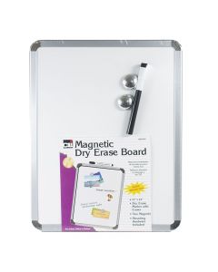 CLi Magnetic Dry Erase Board Set 11 x 14 in  Marker w/Eraser & Magnets 35314