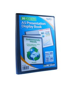 Tiger Presentation Display Book 20-Pocket  A5  Black          300930