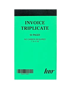 HNR Triplicate Invoice Book  7 x 4 1/4  No Carbon Required NCR