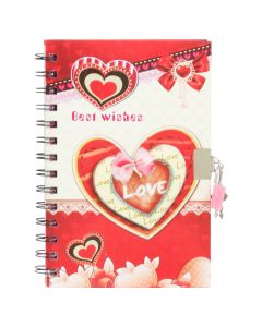 Centrum Double Spiral Notebook with lock  7.67 x 5  60-sheets 86645