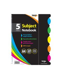 Tiger Notebook 5-Subject A4    302026