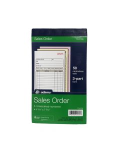 Adams NCR Triplicate Sales Order Book 4 3/16 x 7 3/16 TC4705