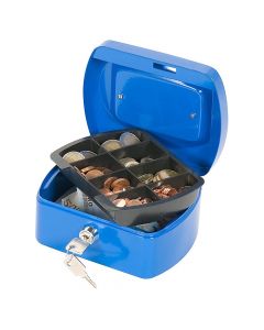 Q-Connect Cashbox  6 inch  Blue    KF02608