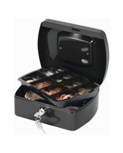 Q-Connect Cashbox  8 inch  Black    KF02602