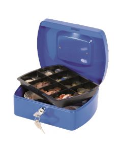 Q-Connect Cashbox  8 inch  Blue    KF02623