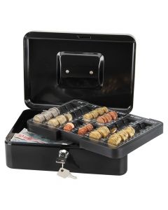 Q-Connect Cashbox  10 inch  Black    KF02603