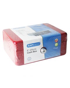 Rapesco Cash Box  8 inch (20cm)  Red    SB0008R1