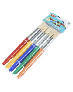 CLi Stubby Paint Brush Round handle 7.5 inches Set/5 Asst Colours   73205