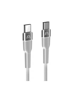 Argom Charge and Sync Cable 65W Type C to Type C 6ft White A00750