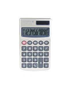 Olympia pocket calculator w/case LCD1110 Silver 941901000