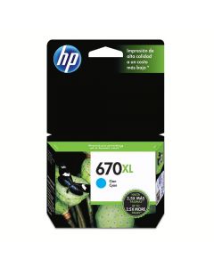 HP Inkjet Cartridge #670XL   Cyan   CZ118AL