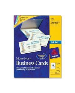 Avery Business Card for Inkjet Printers Ivory   2 in x 3 1/2 in    8376