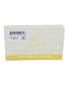 Scholar Ruled Index Card 5 x 3 (2-Sided Ruled) ea-pk/100