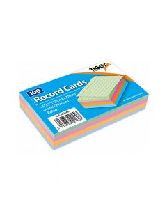 TIGER Record Card Ruled Coloured  5 x 3    302160