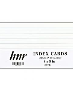 HNR Index Card    8 x 5 (2 Sided Ruled) ea-pk/100