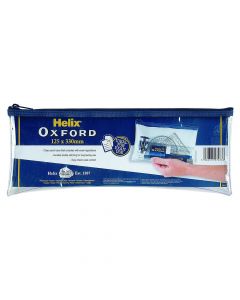 Helix Oxford Pencil Case  Clear 13 in x 5 in (33cm) 930810