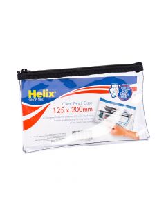 Helix Pencil Case 8 x 5 Clear               M77040