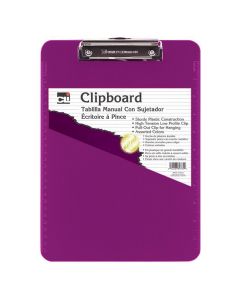 CLi Clipboard Plastic Letter Size Neon Purple          89760