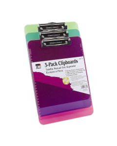 CLi Clipboard Plastic Letter Size Neon Assorted Colours      89775