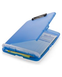 OIC Clipboard with Storage Box  Translucent Blue   83304