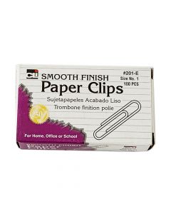 CLi Paper Clip Large Smooth #1 Std 201-E ea-pk/100