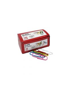 Faber Castell Coloured Paper Clips 33mm PCU-034 (bx/100)403334
