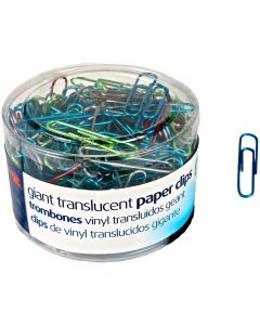 OIC Paper Clip  Giant Translucent Vinyl  2 in (51mm)    97212 ea-tub/200