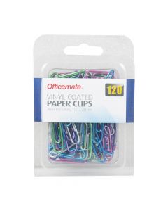 OIC Paper Clip #2 Vinyl Coated Assorted Colours 97217 (pk/120)