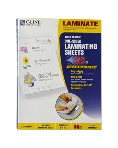 C-line Laminating Sheet  One-Sided  Clear  9 in x 12 in  65001