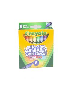 Crayola Large Ultra Clean Washable Wax Crayons 523280 (Set of 8)