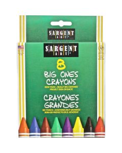 Sargent Art Wax Crayons Big Ones(8ct) Bright Colours 20589