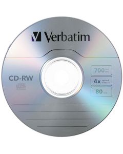 Verbatim CD-RW Disc 80 min 700mb 4x-12x#95161