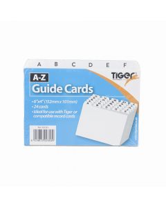 Tiger A- Z Index Card 6 x 4 inches  302353