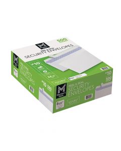 Members Mark White Peel & Seal Security Envelope 90gsm 4 1/8 x 91/2