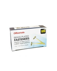 OIC FASTENER Paper Brass Plated 1 1/4in 99815