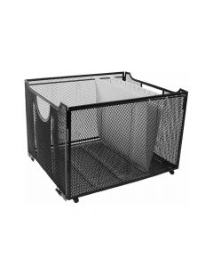 Merangue Collapsible Black Mesh File Box 15 x 13 x 10   15309