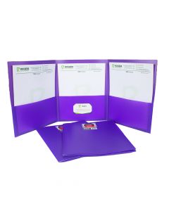 C-Line 3Pocket Portfolio  Letter Size Purple  33949 ea