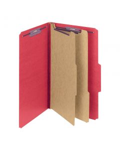 Smead Classification Folder Legal 2-Dividers BrightRed 19031
