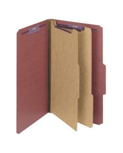 Smead Classification Folder Legal 2-Dividers Red   19075