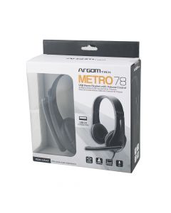 Argomtech Metro78 USB Connector Headset w/Mic & Volume Control