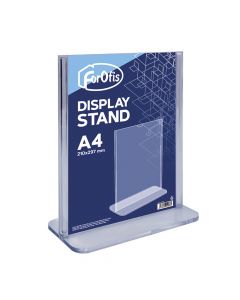 FOROFIS Clear Columned A4 Sign Holder 91983