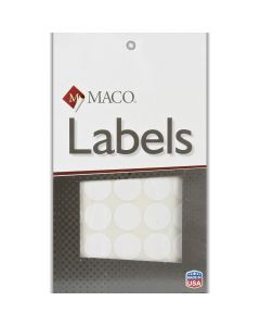 Maco Label Color Coding  3/4 in Diameter   White        MR1212