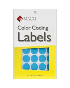 Maco Label Color Coding  3/4 in Diameter   Light Blue        MR1212-3